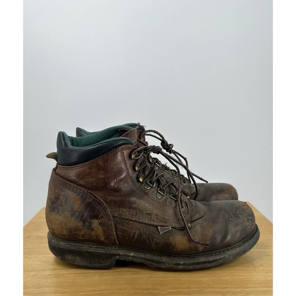 Carolina Boots Mens Size 11 Brown Leather Union Made USA Steel Composite Toe